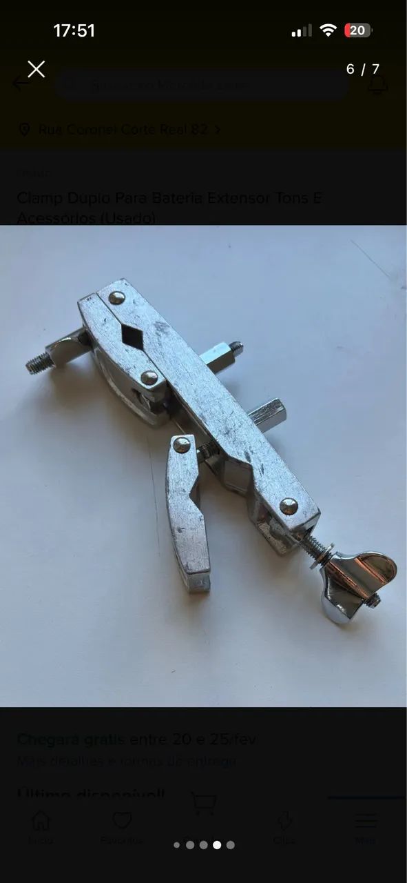 Clamp Duplo Para Bateria Extensor Tons E Acessórios