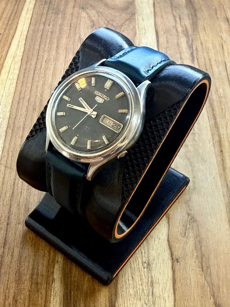 Relógio Seiko 5 Redondo Blue Dial * - 1975 - Foto 2