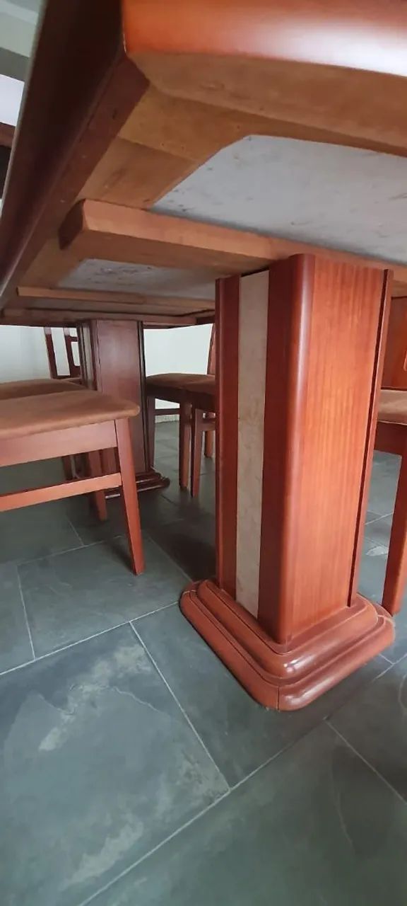 Conjunto mesa 8 cadeiras madeira maciça  - Foto 3