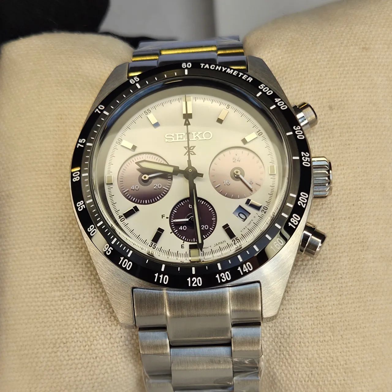 Relógio Seiko Prospex Speedtimer (Panda) SSC813P1 - IMPECÁVEL - Foto 5