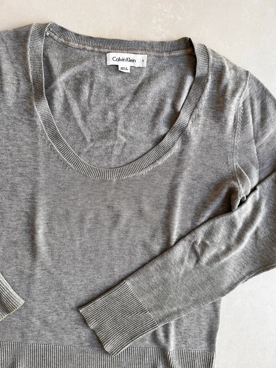 Tricot Calvin Klein cinza P - Foto 5