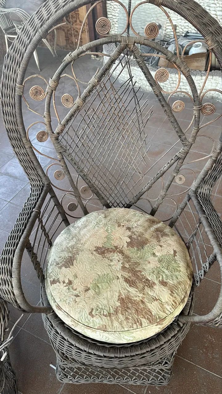 Conjunto de sofá de vime para restauração  - Foto 3