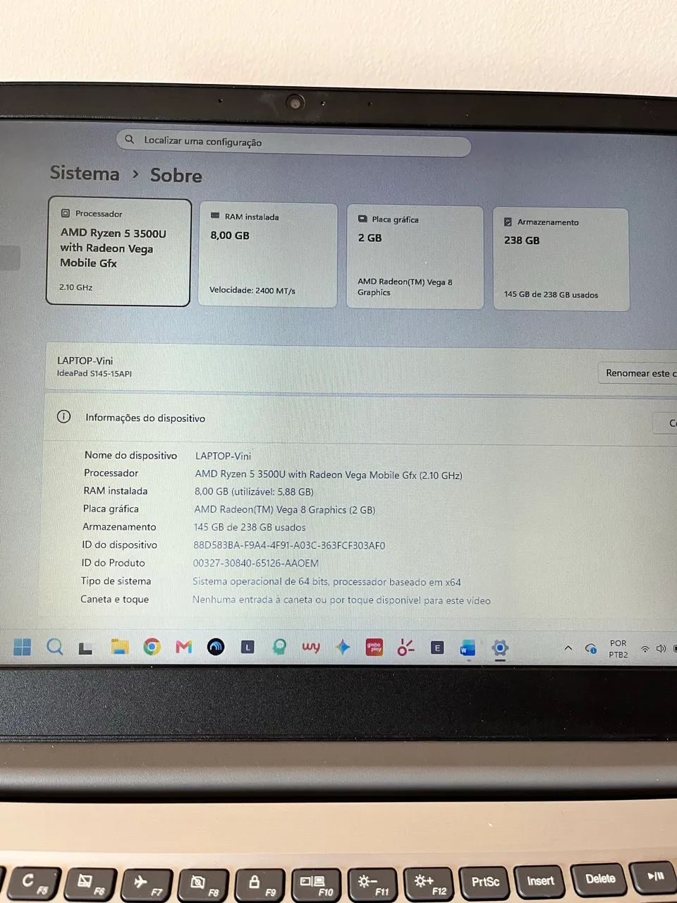 Laptop IdeaPad Lenovo Ryzen 5 - Foto 3