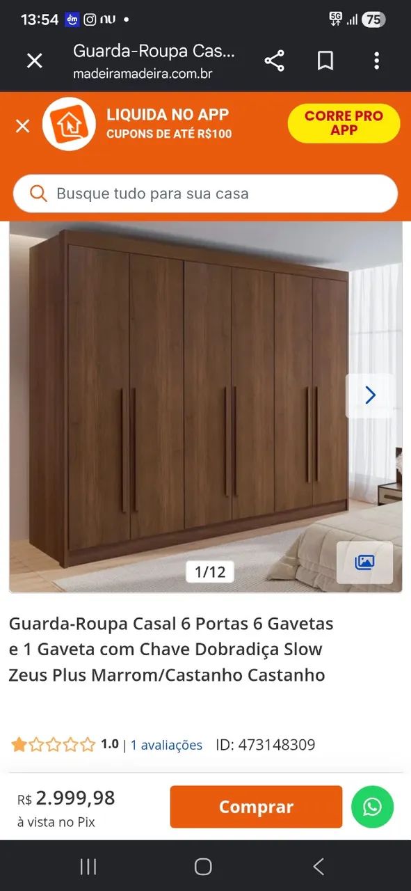 Guarda roupa casal - Foto 2