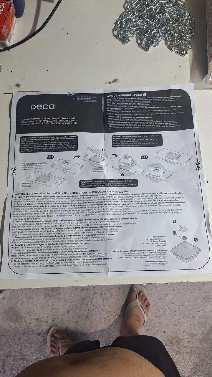  Cuba de Embutir Quadrada Deca L.31040 - 40x40 cm - Foto 5
