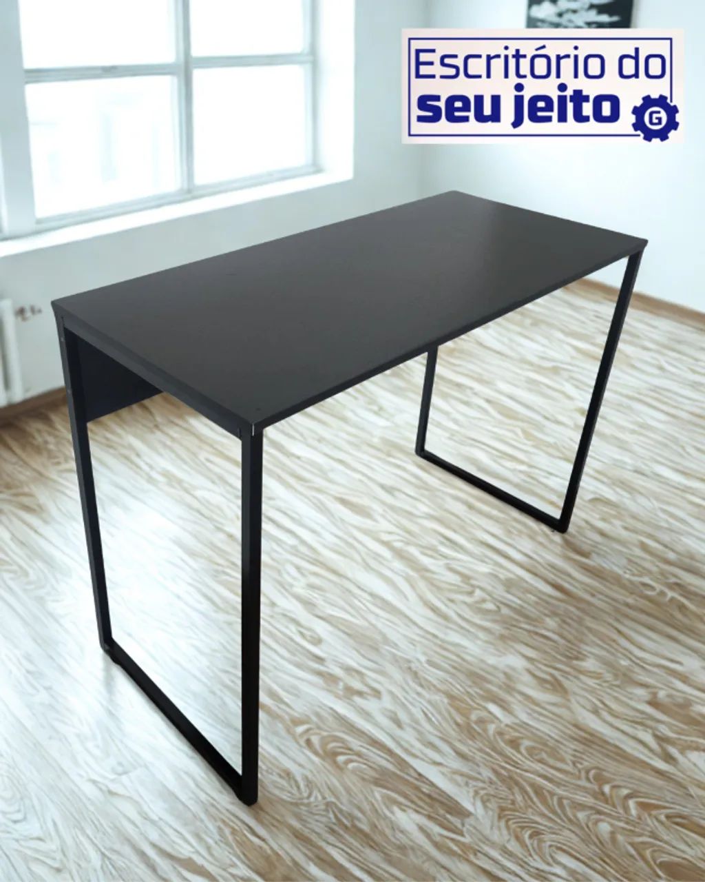 Escrivaninha Industrial 1m NOVA Mesa de Escritório Multiuso para Notebook Computador Birô - Foto 2