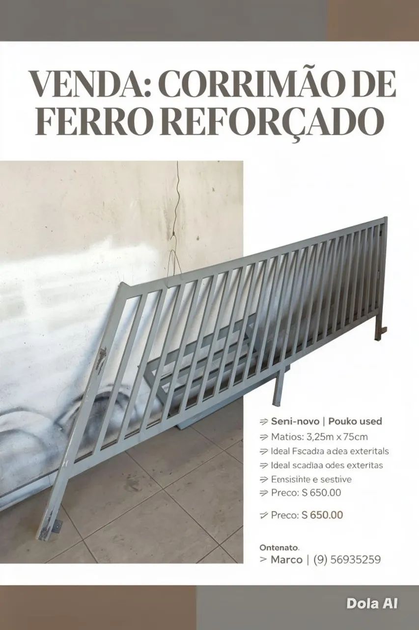 Corrimão para área externa 