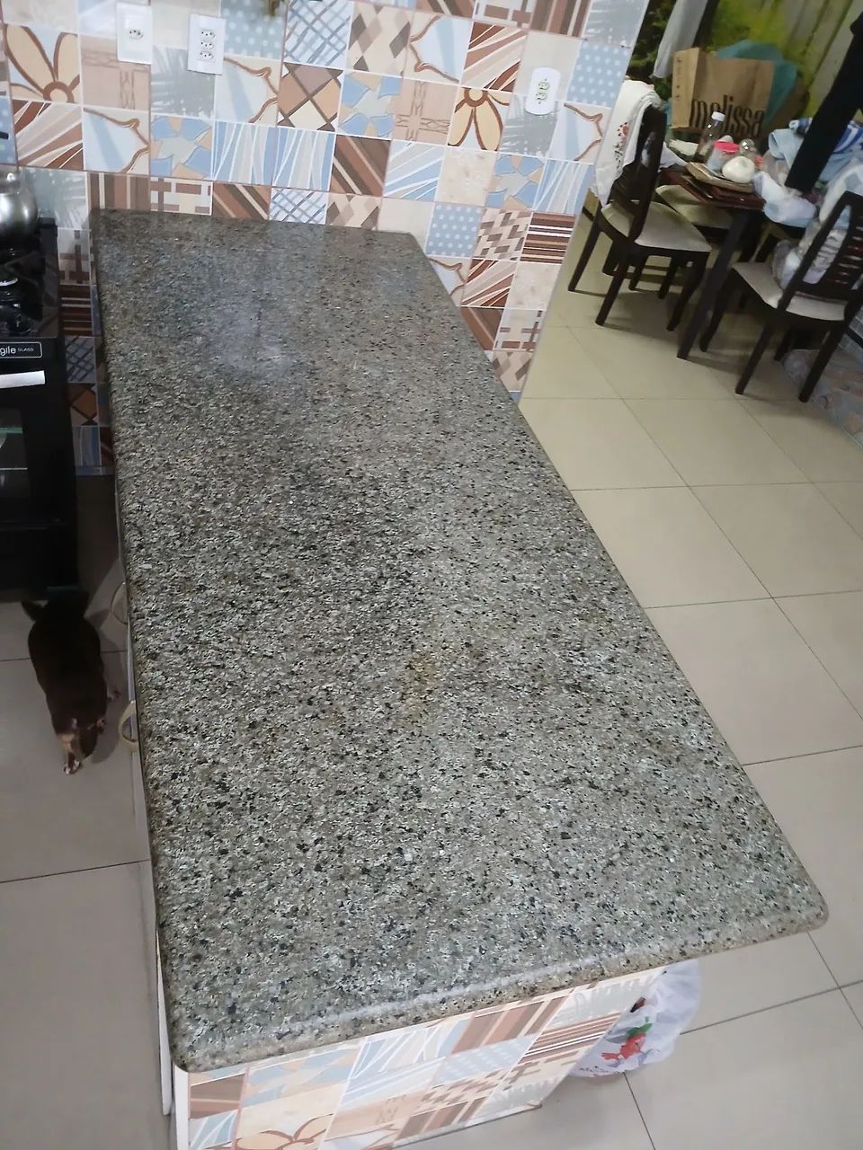 Pedra granito verde boleado grande