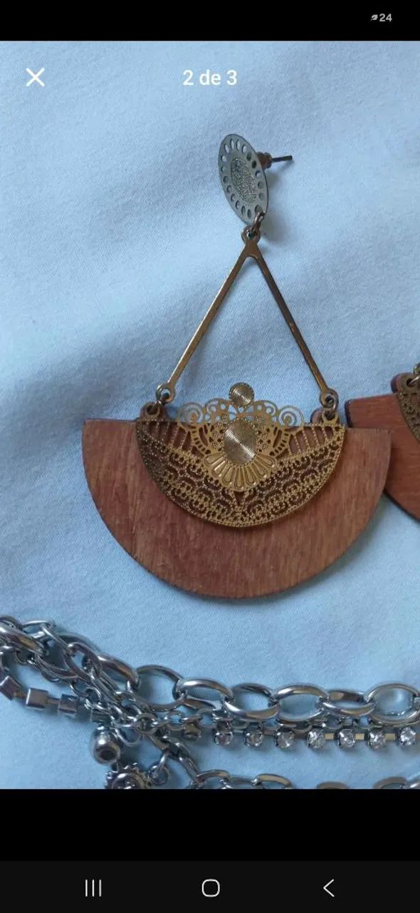 Pulseira e brinco 
