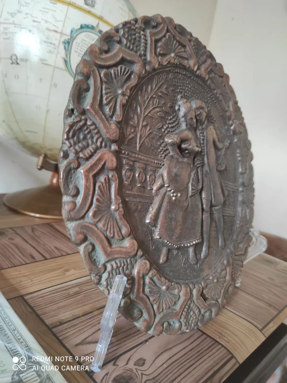 Placa para decoração,metal , antiga: - Foto 3