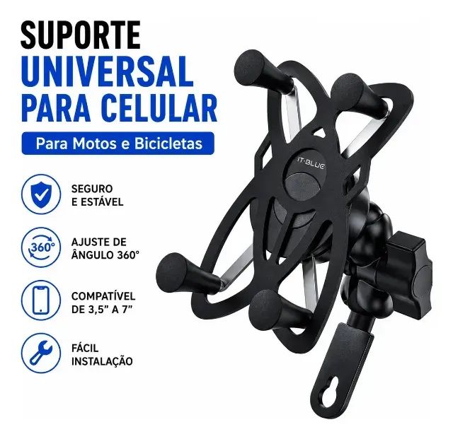 Suporte de Celular para moto Fixa no retrovisor