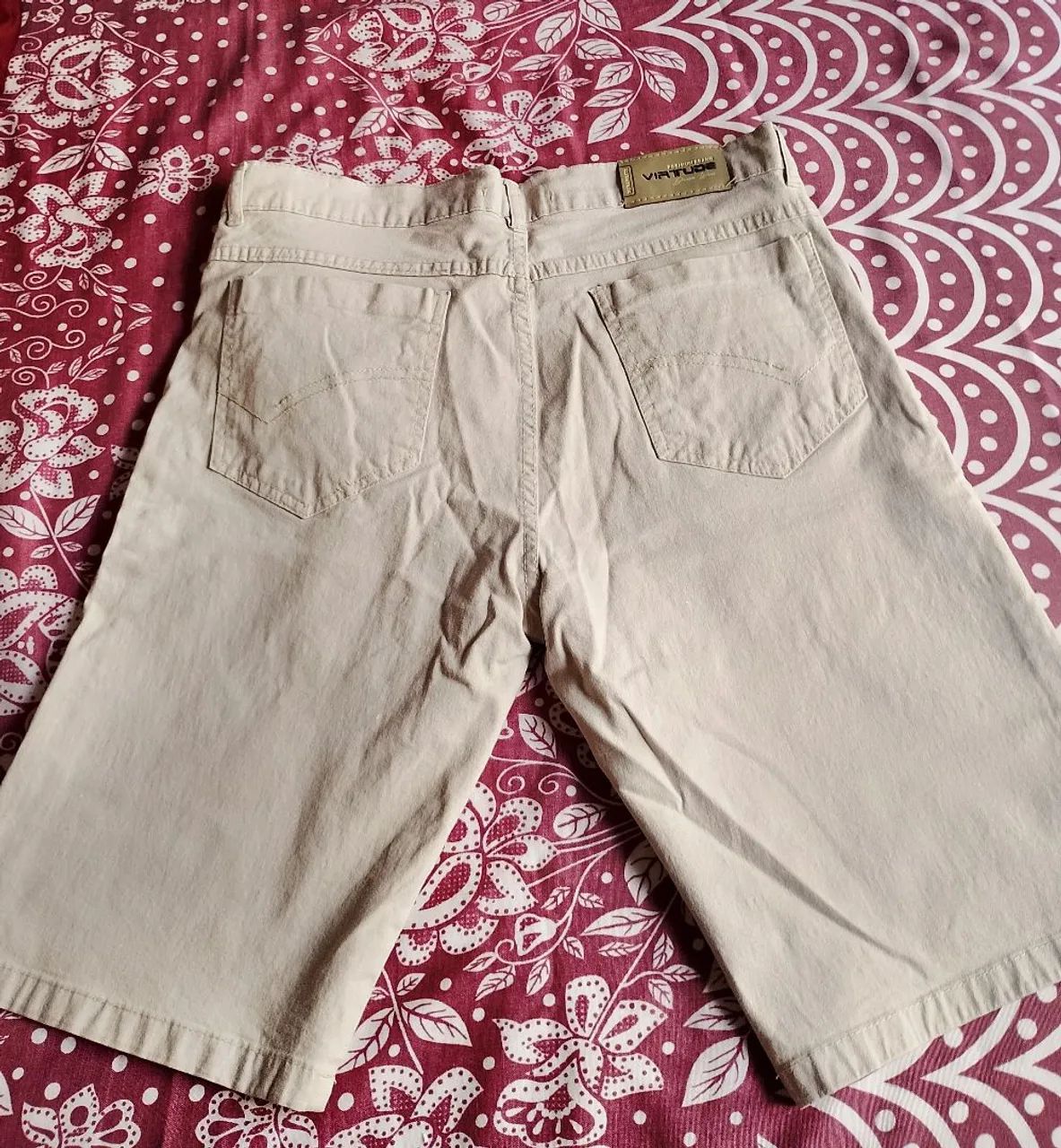 Bermuda Masculina Jeans Bege Tamanho 40 - Foto 2