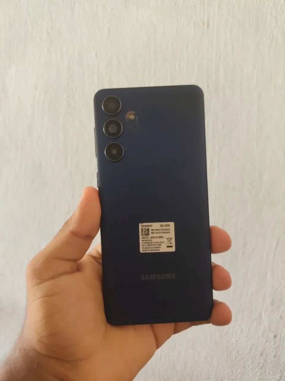 Celular smartphone Samsung M55 5G, Já com CAPINHA,caixa e carregador 