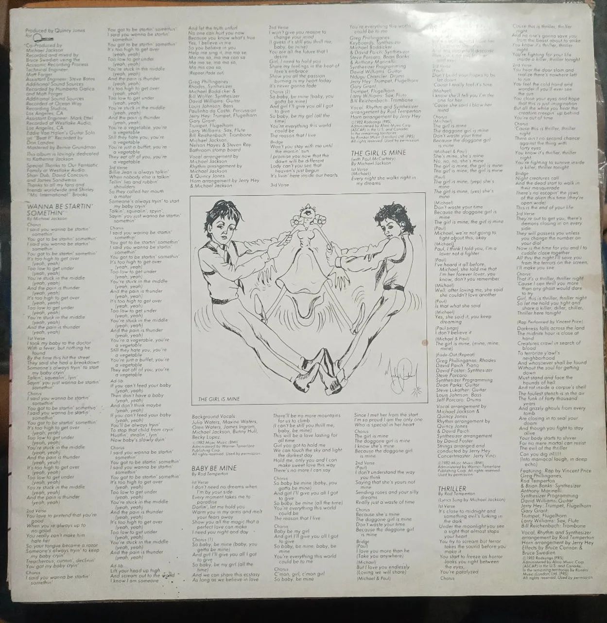 LP Michael Jackson Thriller com encarte  - Foto 4