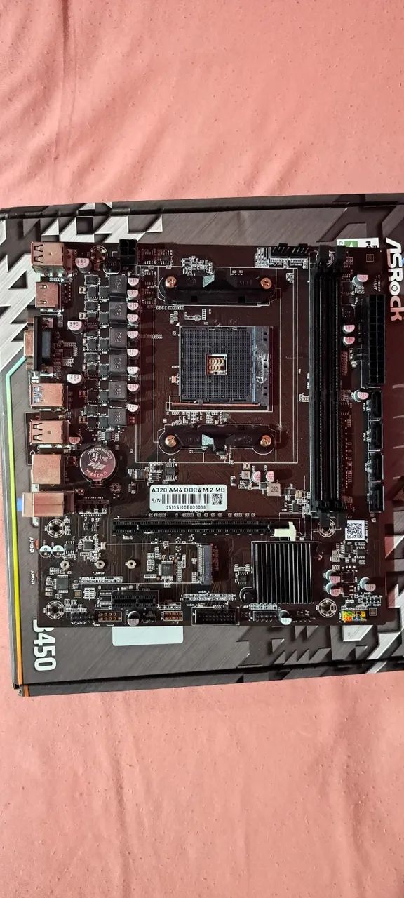 placa mae a320m semi nova pra vender logo
