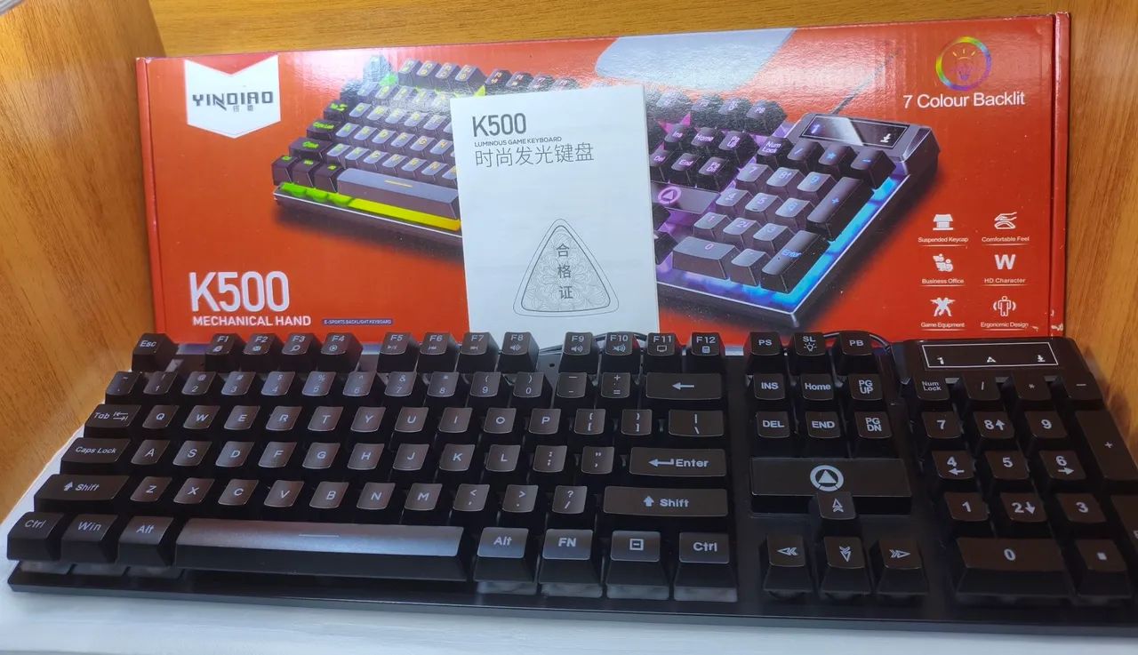 Teclado Semi mecânico RGB (americano/sem Ç) - Foto 2