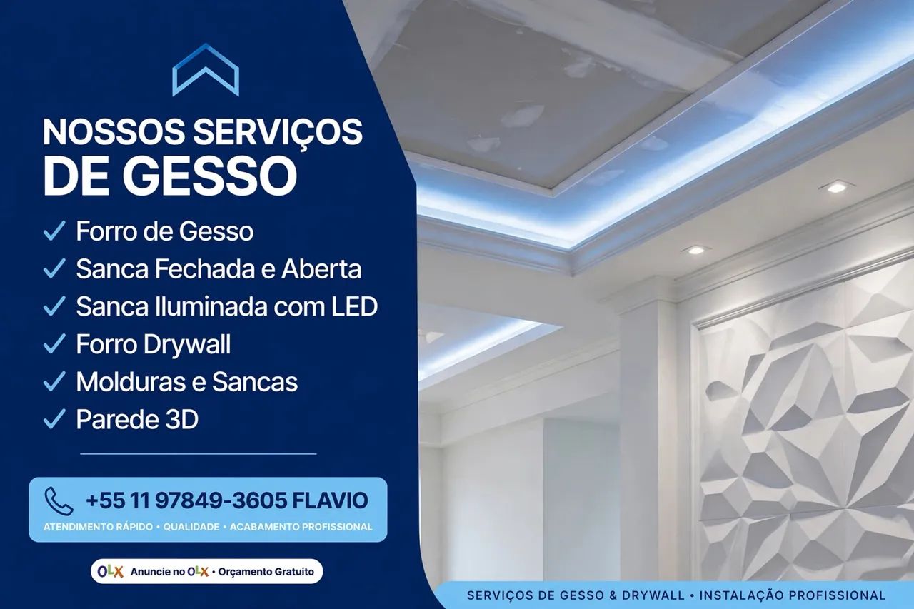 Forro de Gesso e Sanca - Foto 3