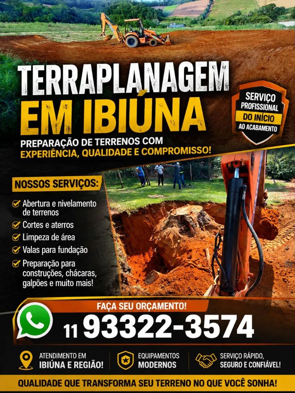 Serviço de terraplanagem em Ibiúna 
