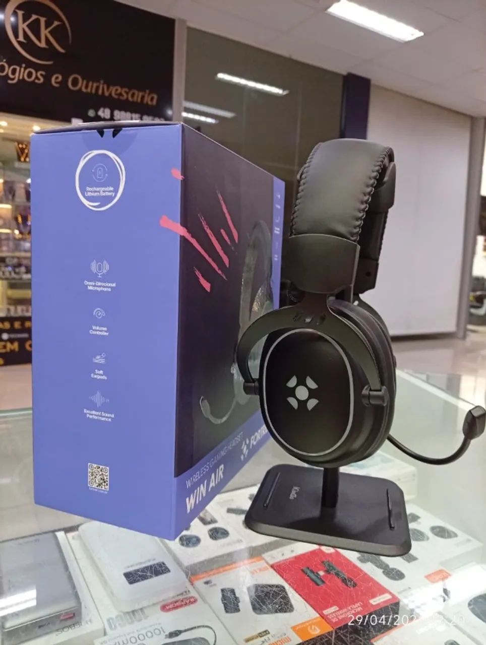 HEADSET WIN AIR FORTREK - PRETO - Foto 2