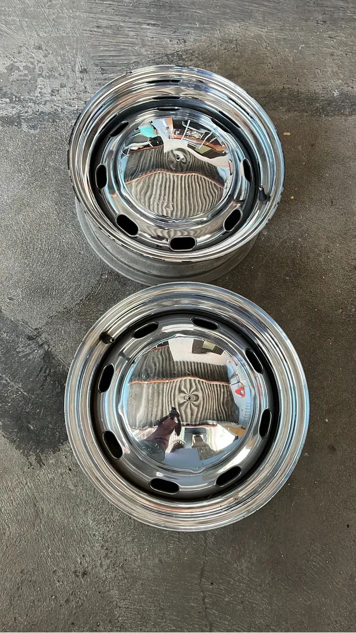 Roda fusca cromada mexicano tala 6  - Foto 3