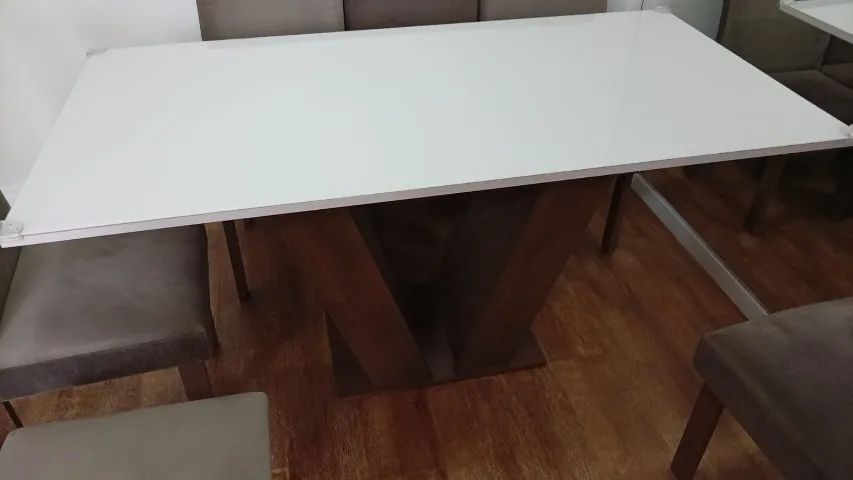 Mesa de Jantar 6 lugares com Tampo de Vidro  - Foto 3