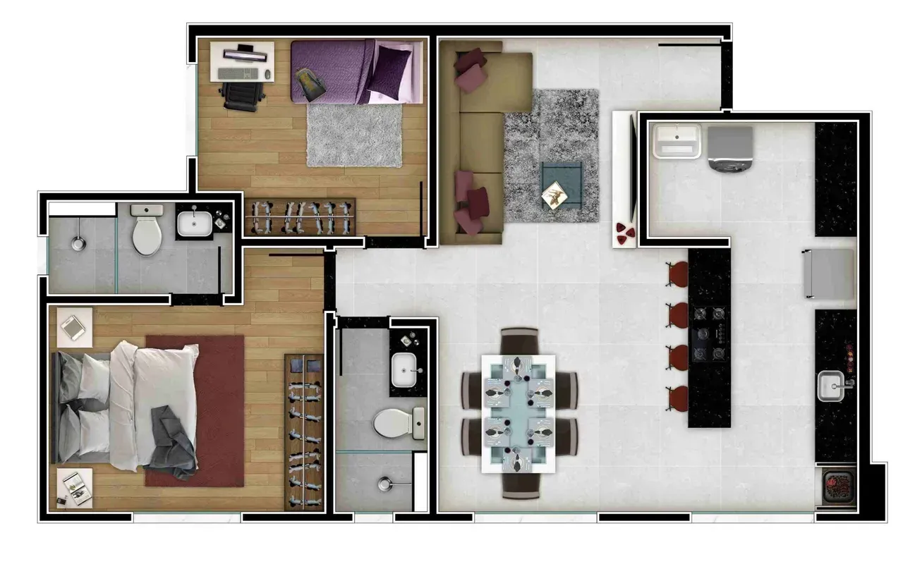 PLANTA 53m²