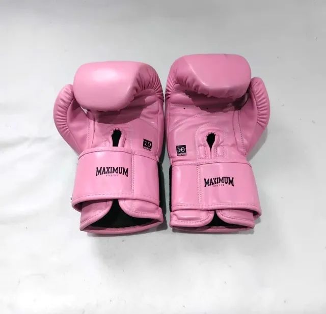 Par de Luvas de Boxe/Muay Thai Maximum Boxing Rosa - Conservadas - Foto 2