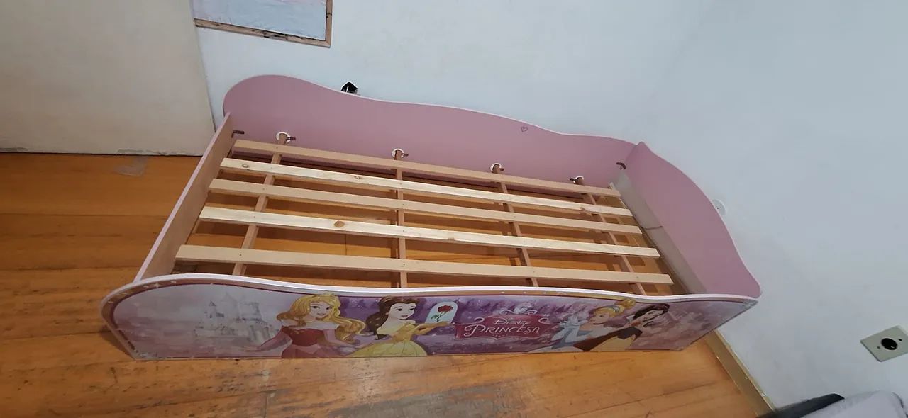 Cama infantil solteiro Princesas rosa - Foto 4