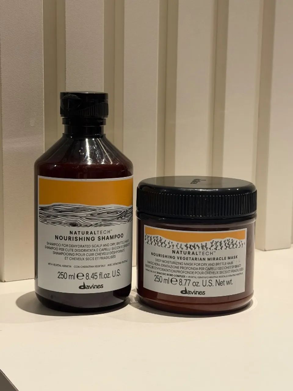 Shampoo e máscara capilar davines 