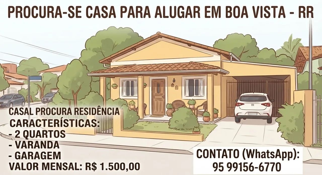 Procura-se casa para alugar 
