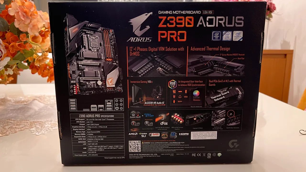Placa-mãe Gigabyte Z390 AORUS PRO  - Foto 2