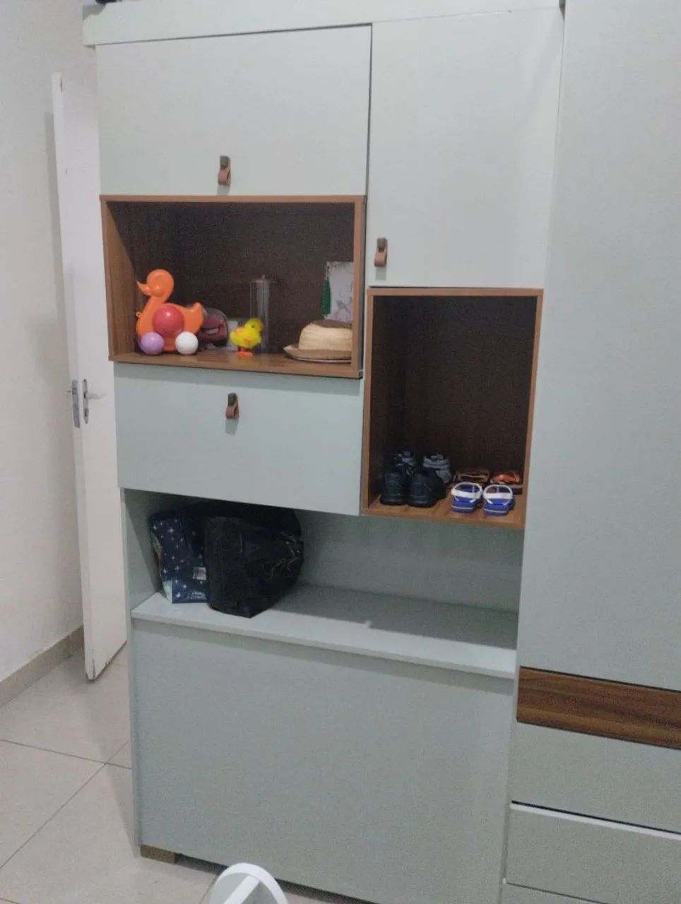 Guarda roupa infantil verde claro - Foto 2