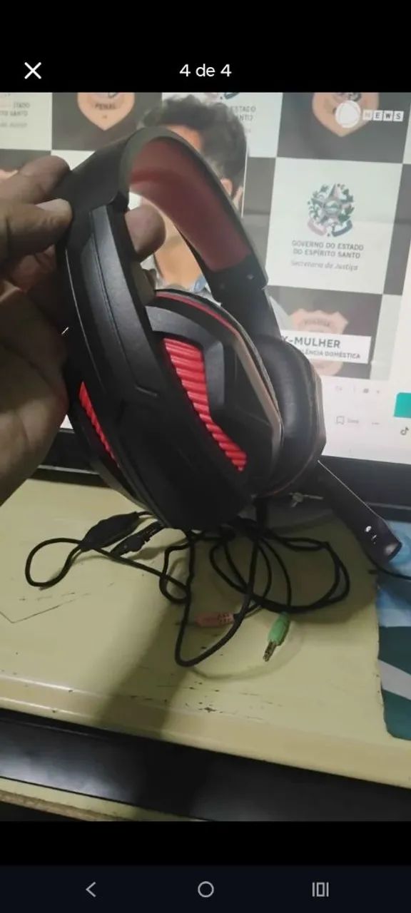 Fone Gamer perfeito estado de conservação e funcionamento  - Foto 4