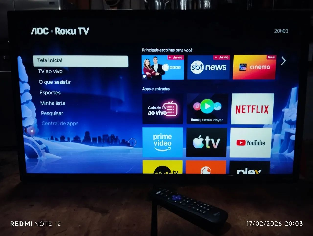 smarTv AOC Roku 32 polegadas Top 