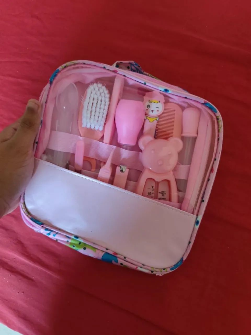 Kit Higiene para Bebê Rosa com Maleta - Completo e Organizado ?
