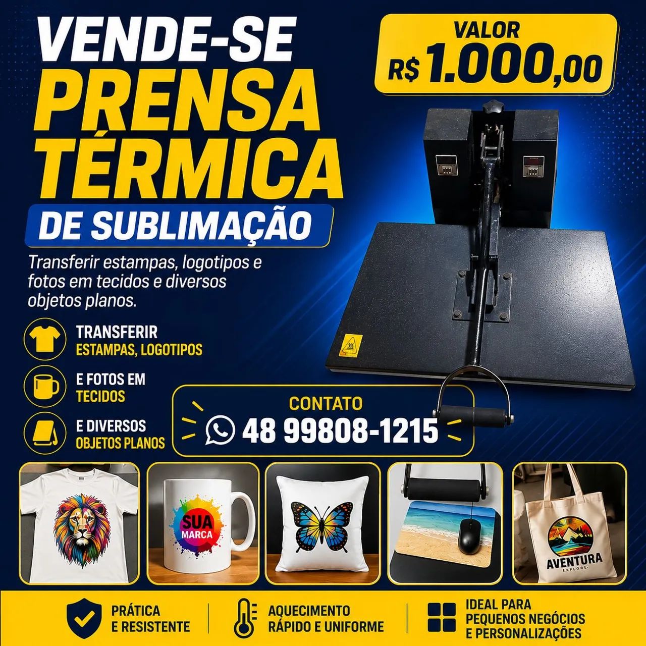 Prensa de sublimação 