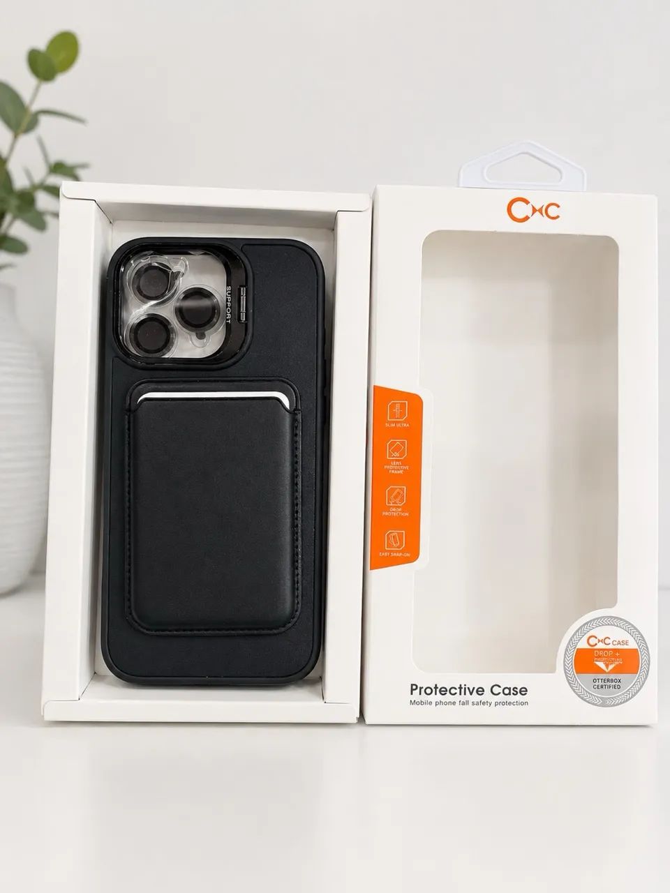 Capa iPhone 16/16 pro Max estilo couro - Foto 2