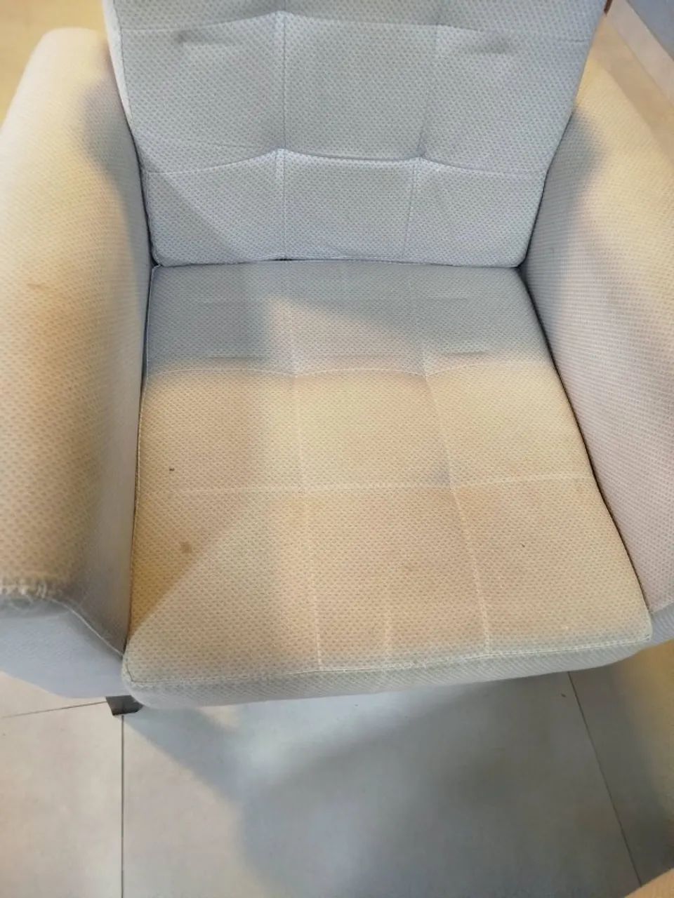 Poltronas de tecido branco 2 unidades  - Foto 2