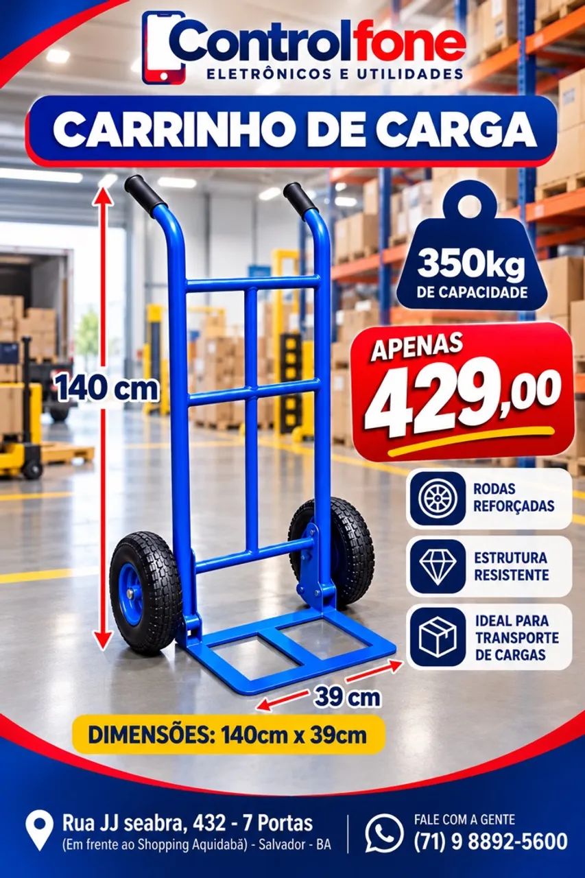 Carrinho de carga 350kg