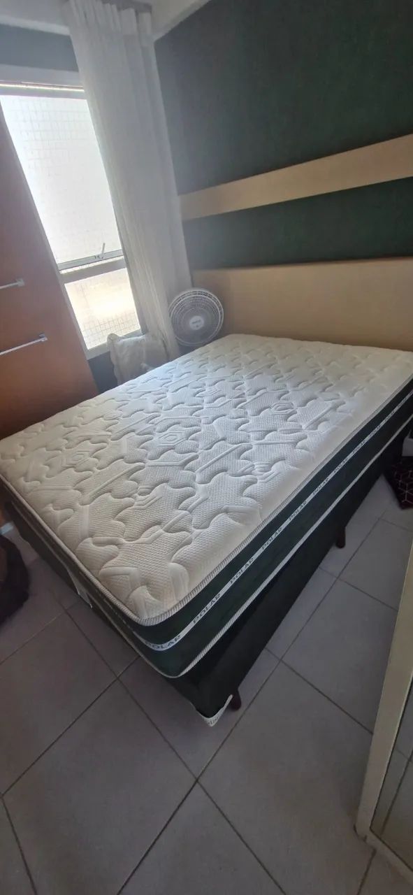 Cama box casal com colchão