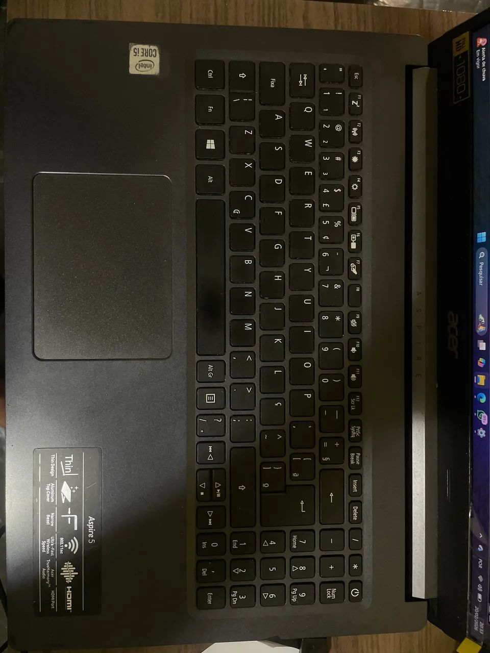 Notebook Acer Aspire 5 Premium - i5 10ª Geração + 8GB RAM + SSD