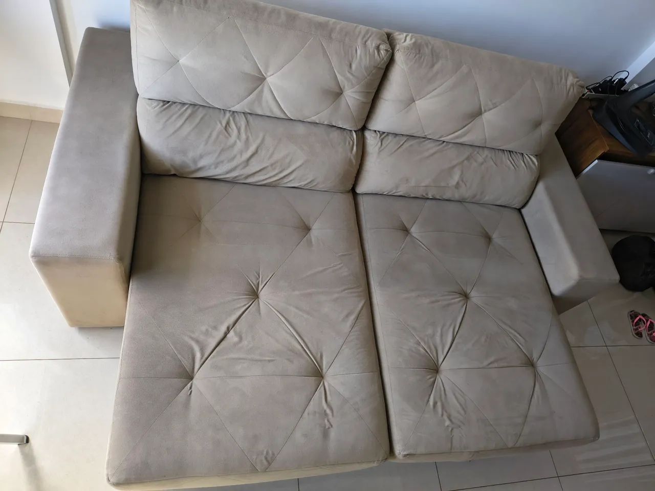 Sofá cama Ibitiza - cor marrom claro - Foto 4