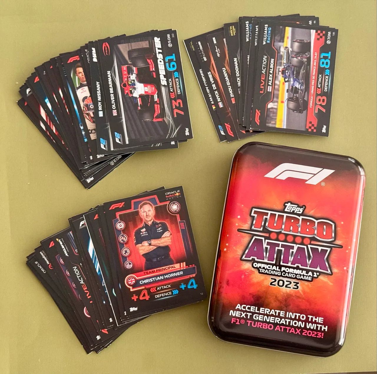 Lote Cards Fórmula 1 Turbo Attax 2023