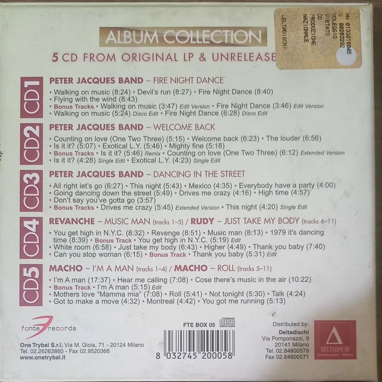 Cd Revanche- Box 5 cds Europeu - Foto 2