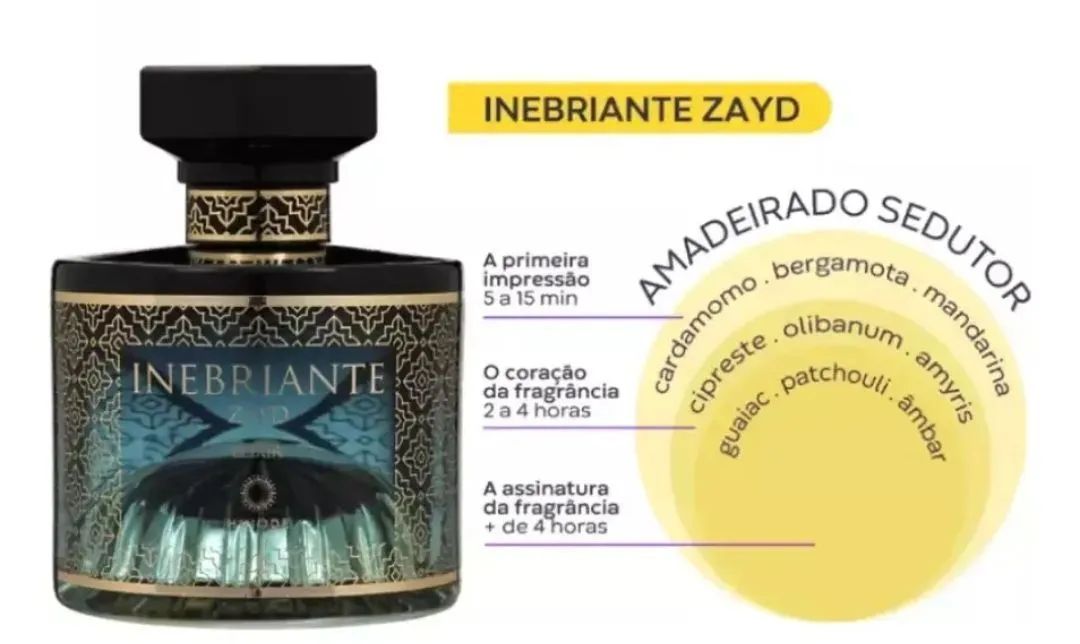Perfume masculino árabe Inebriante Zayd Hinode   - Foto 2