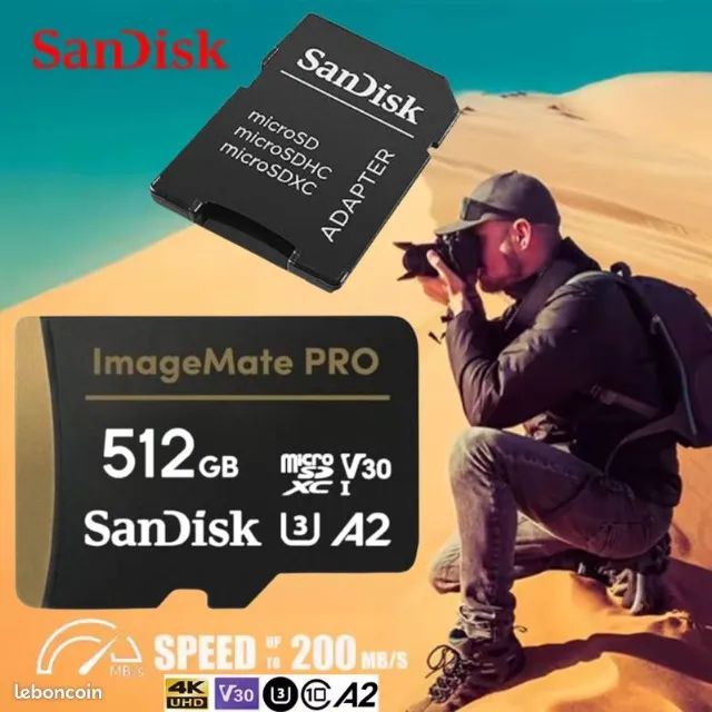 SanDisk 512GB ImageMate Pro MicroSDXC UHS-1 - 200mbps - Foto 5