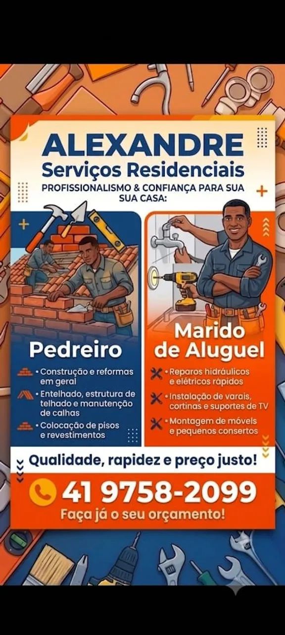 Serviços de Predeiro e Marido de aluguel 