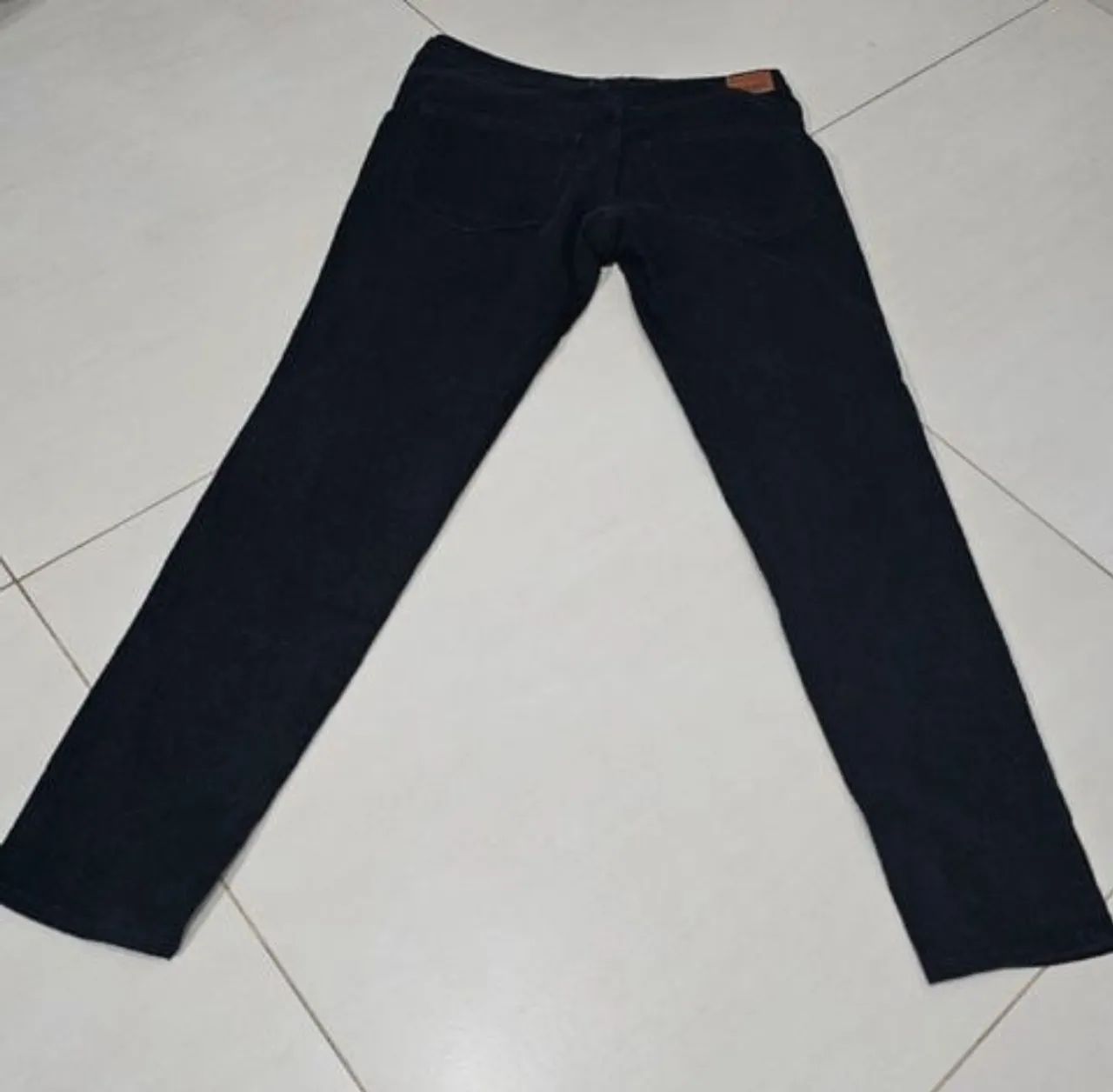 Calça zara canelada aveludado | basica reta Z1975 - Foto 4