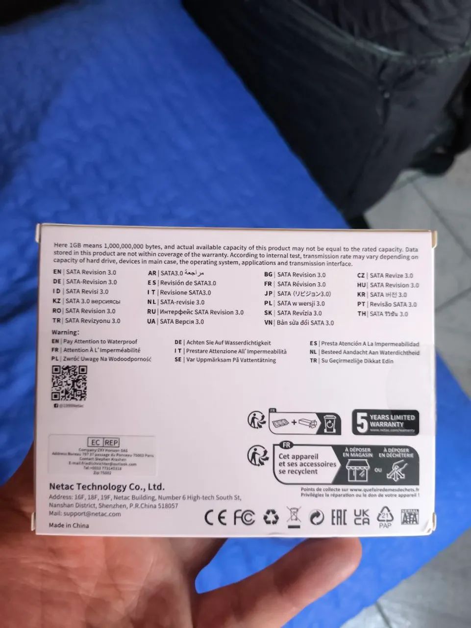 SSD Sata Netac 256gb com case em alumínio  - Foto 3
