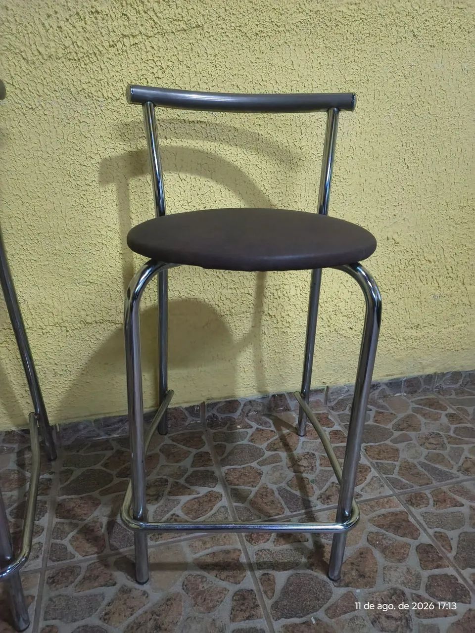 Banqueta alta cromada!